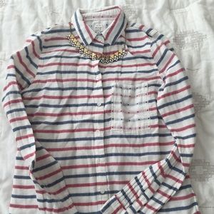 Cute Stripes Madewell Button Up